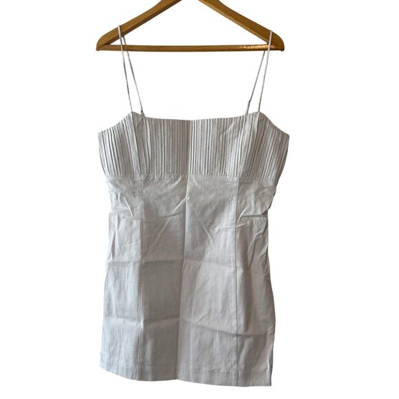 Anthropologie NWT Maeve The Ophelia Linen Slim Mini Dress Light Sand 12 - Picture 4 of 9